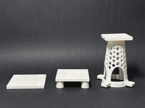 drone mount parts; 3D printed with PLA