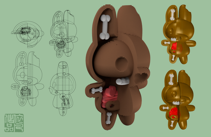 choco bunny render; Rhino 7 and Keyshot